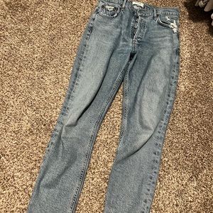 Agolde nico high rise slim color: rooted size 26